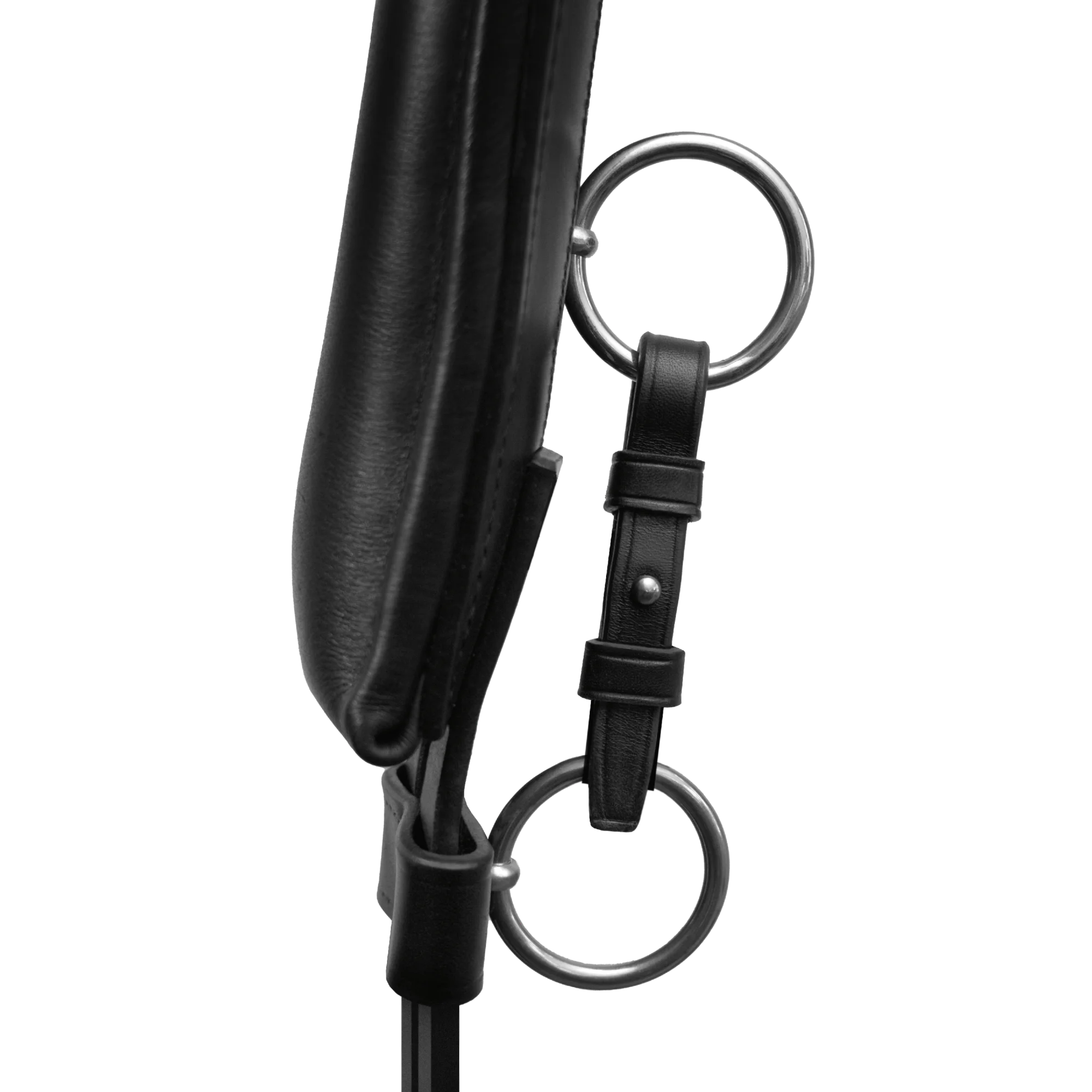Horst Becker Longiergurt, schwarz, Detail höhenverstellbarer Ring